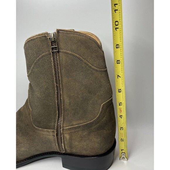 Tecovas The Dean Men’s Zip Up Cowboy Boots Brown Suede Sz 12.5 D main image 13
